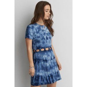 American Eagle Tye-Dye Knotted T-shirt Dress